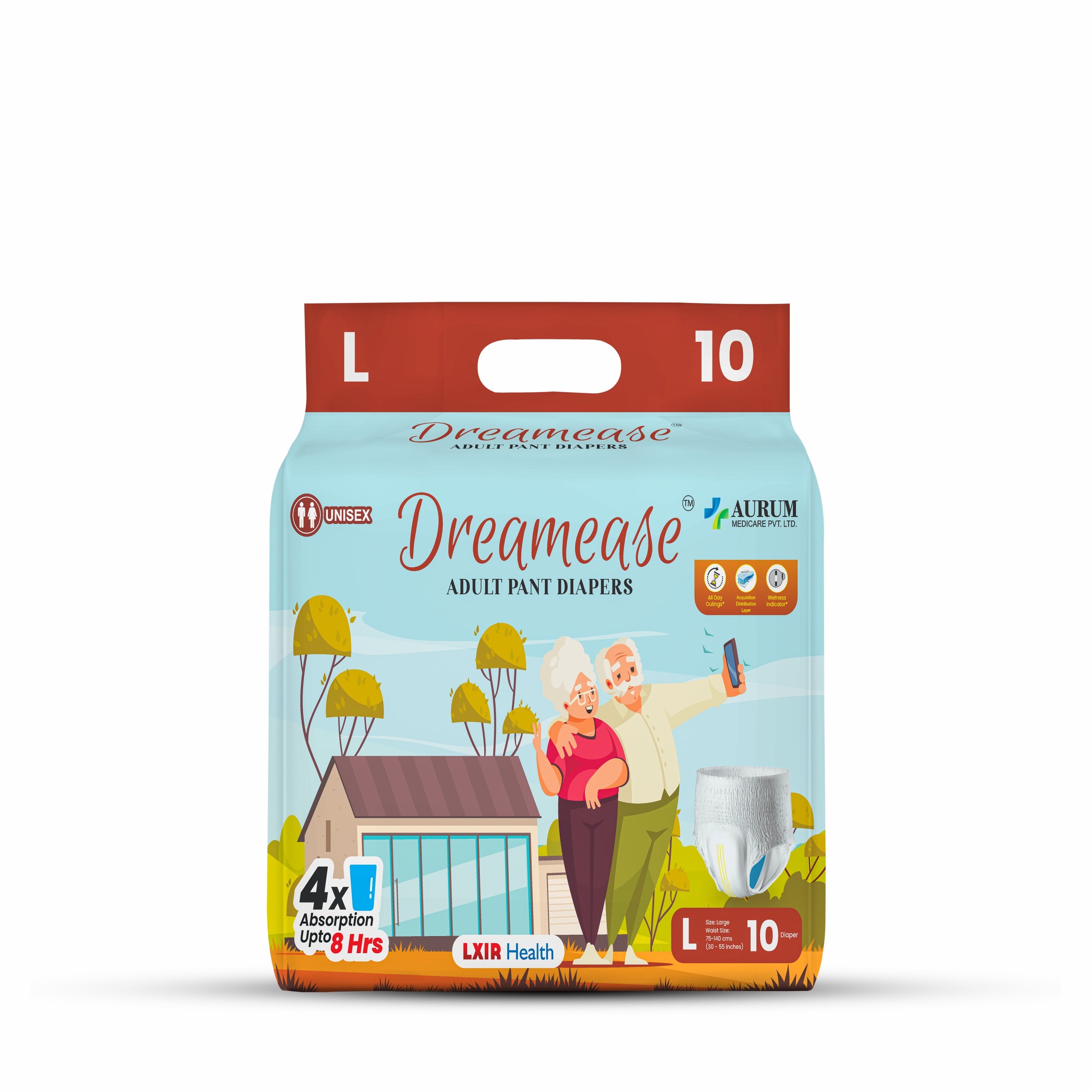 Adult Diaper | Pant Style |Leak-Proof, Advanced absorption Technology, Comfortable | Pack of 10