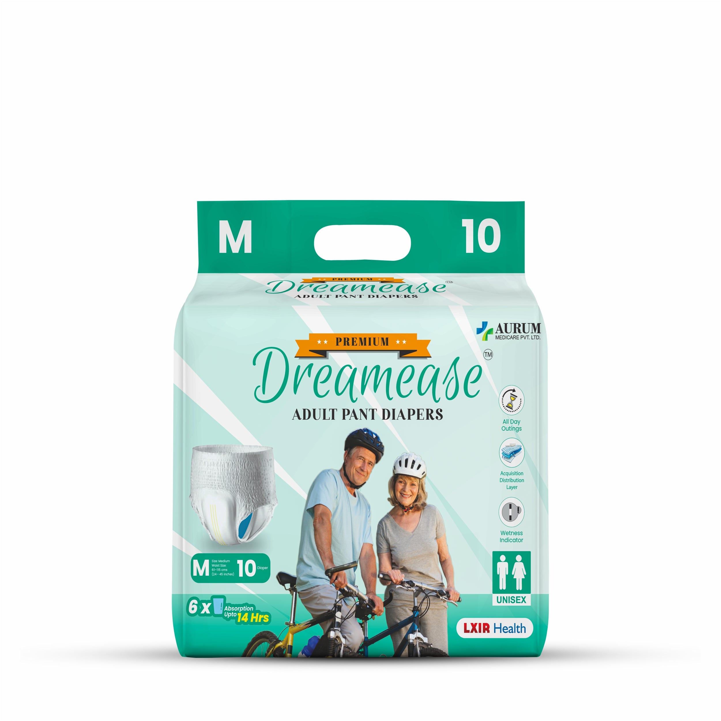 Premium Adult Diapers | Skin Friendly | Leak-Proof, Super absorption technology | Unisex | Pack of 10