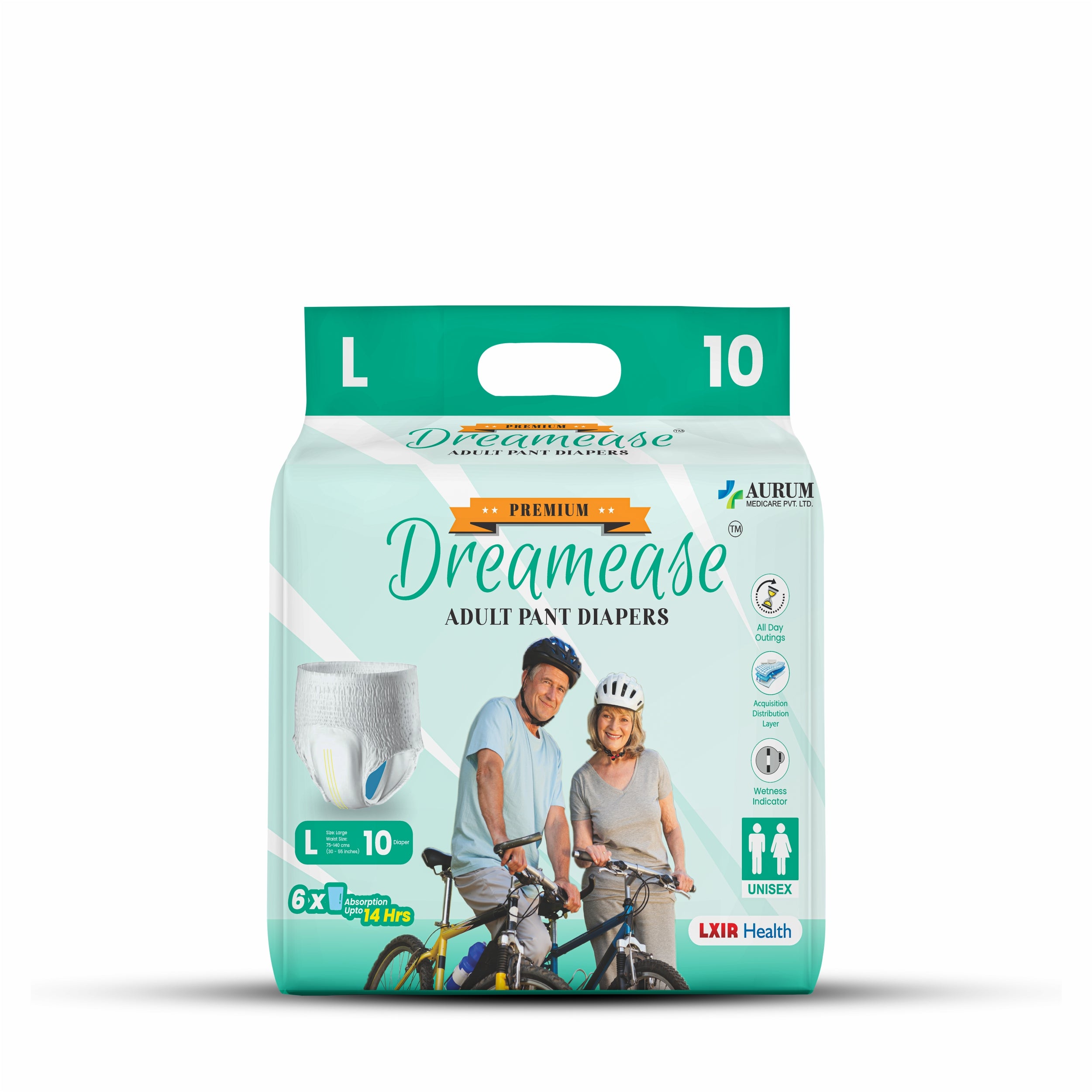 Premium Adult Diapers | Skin Friendly | Leak-Proof, Super absorption technology | Unisex | Pack of 10
