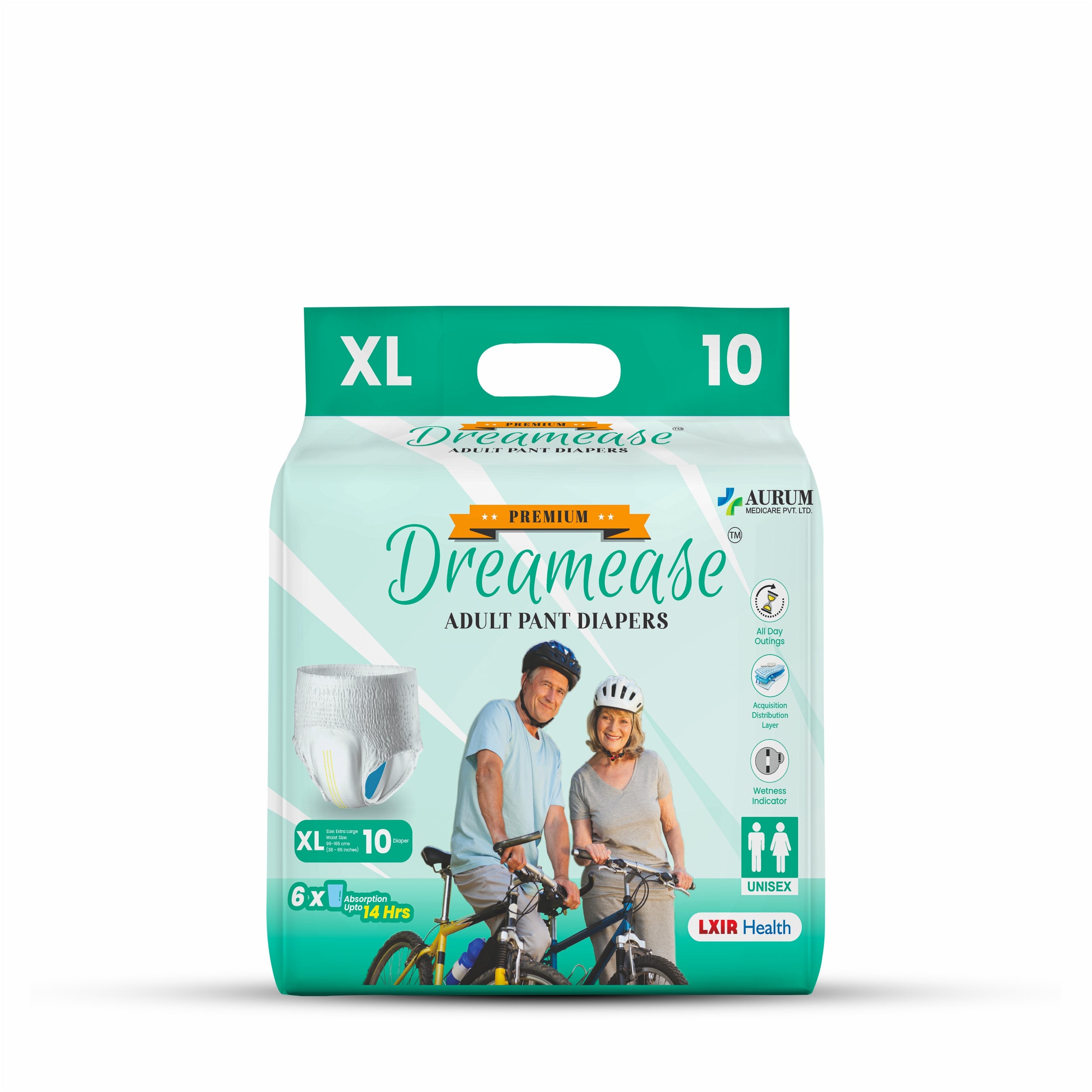 Premium Adult Diapers | Skin Friendly | Leak-Proof, Super absorption technology | Unisex | Pack of 10