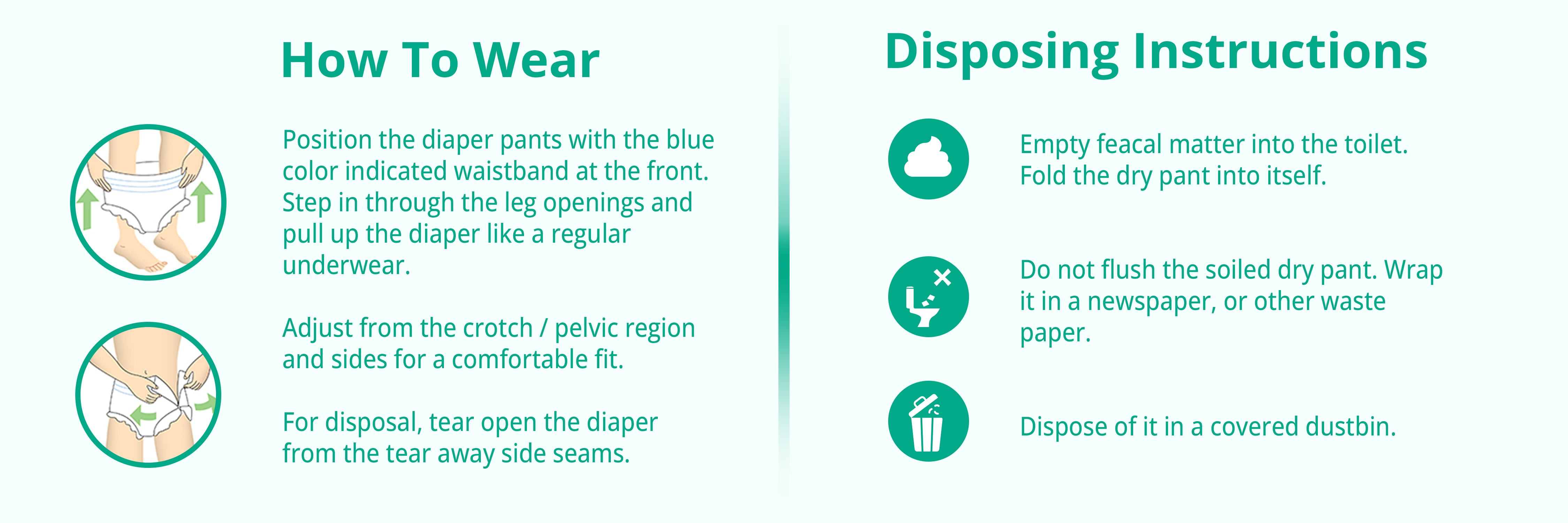 Dreamease Adult Diaper Premium How to dispose adult diaper