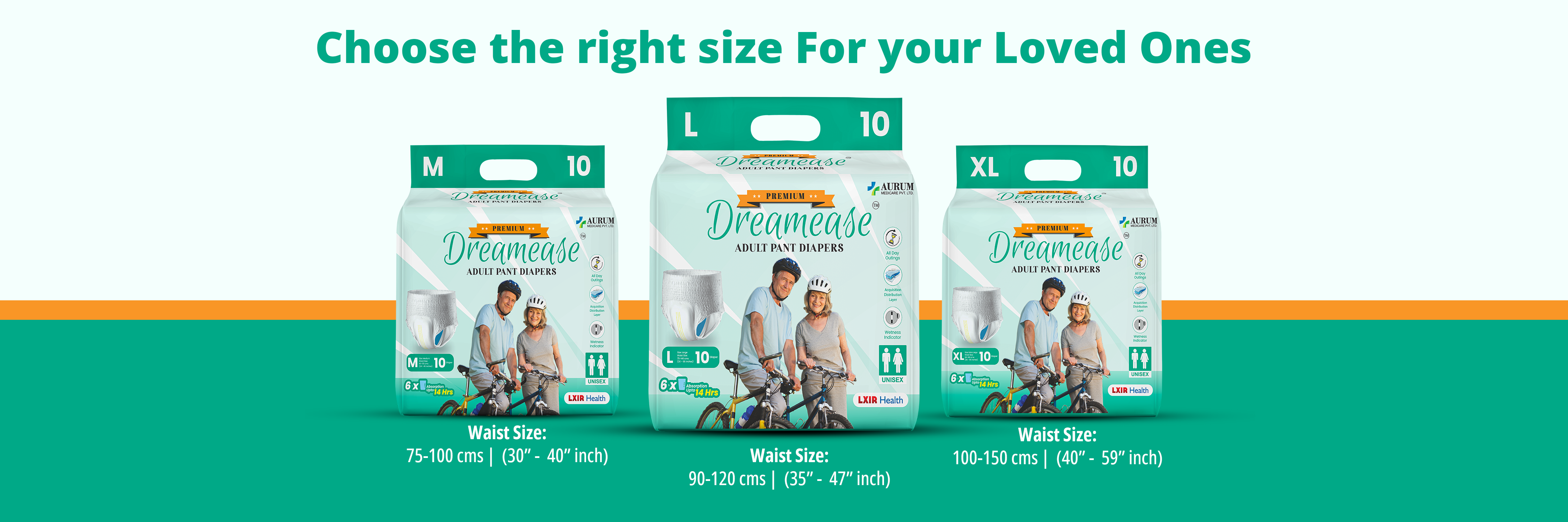 Dreamease Premium adult diaper Medium size, Large Size, Extra  Large Size