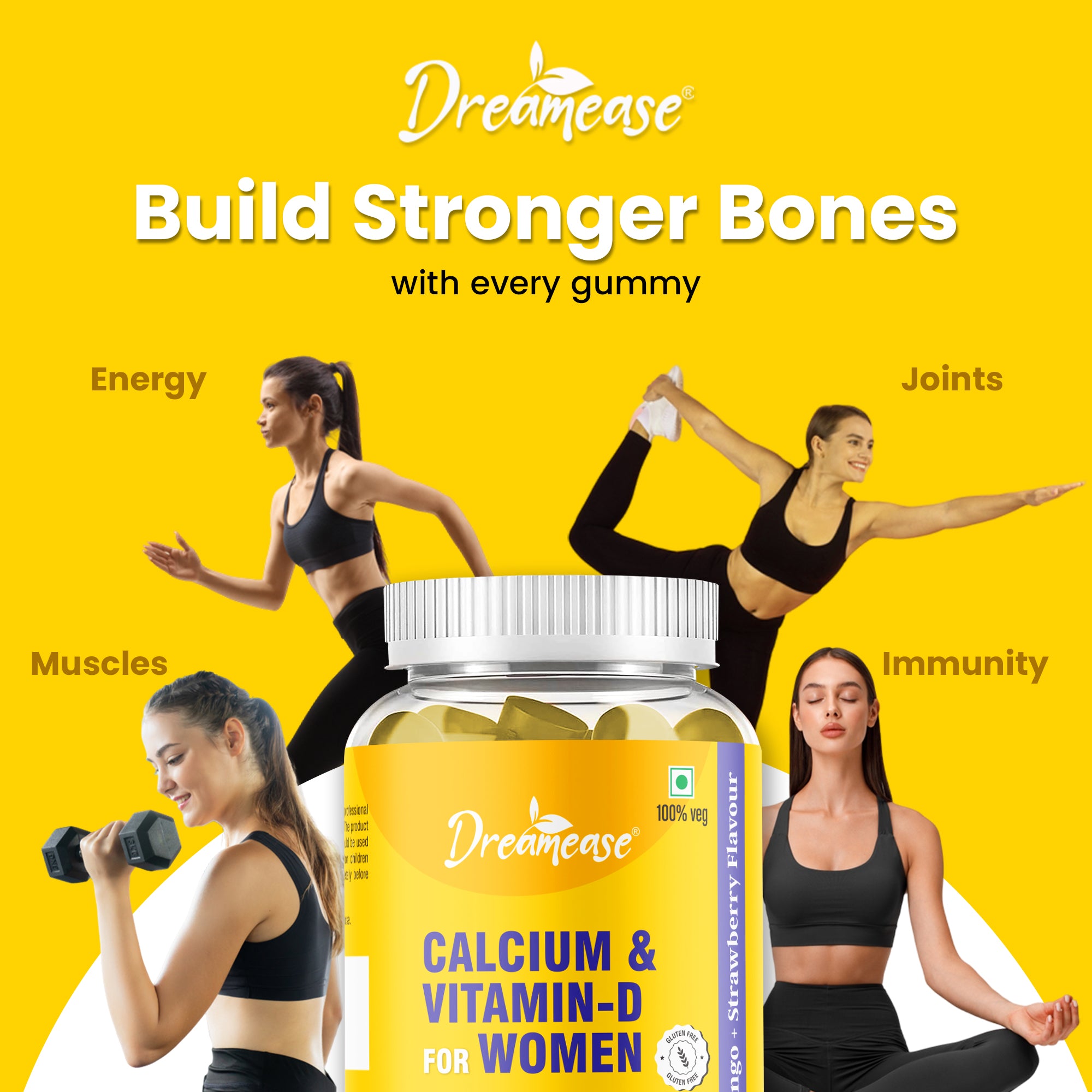 Dreamease Calcium & Vitamin D Gummies For Women