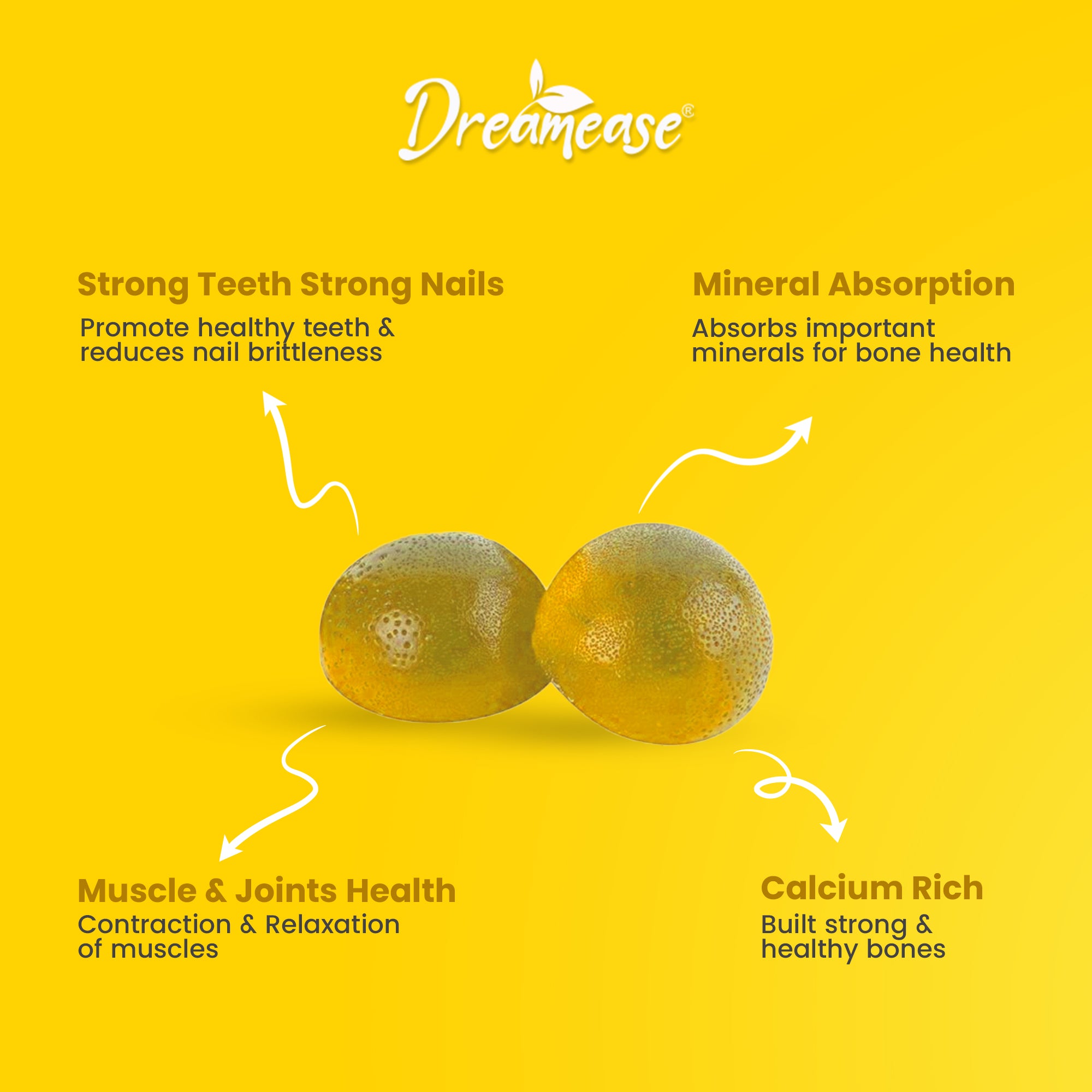 Dreamease Calcium & Vitamin D Gummies For Women