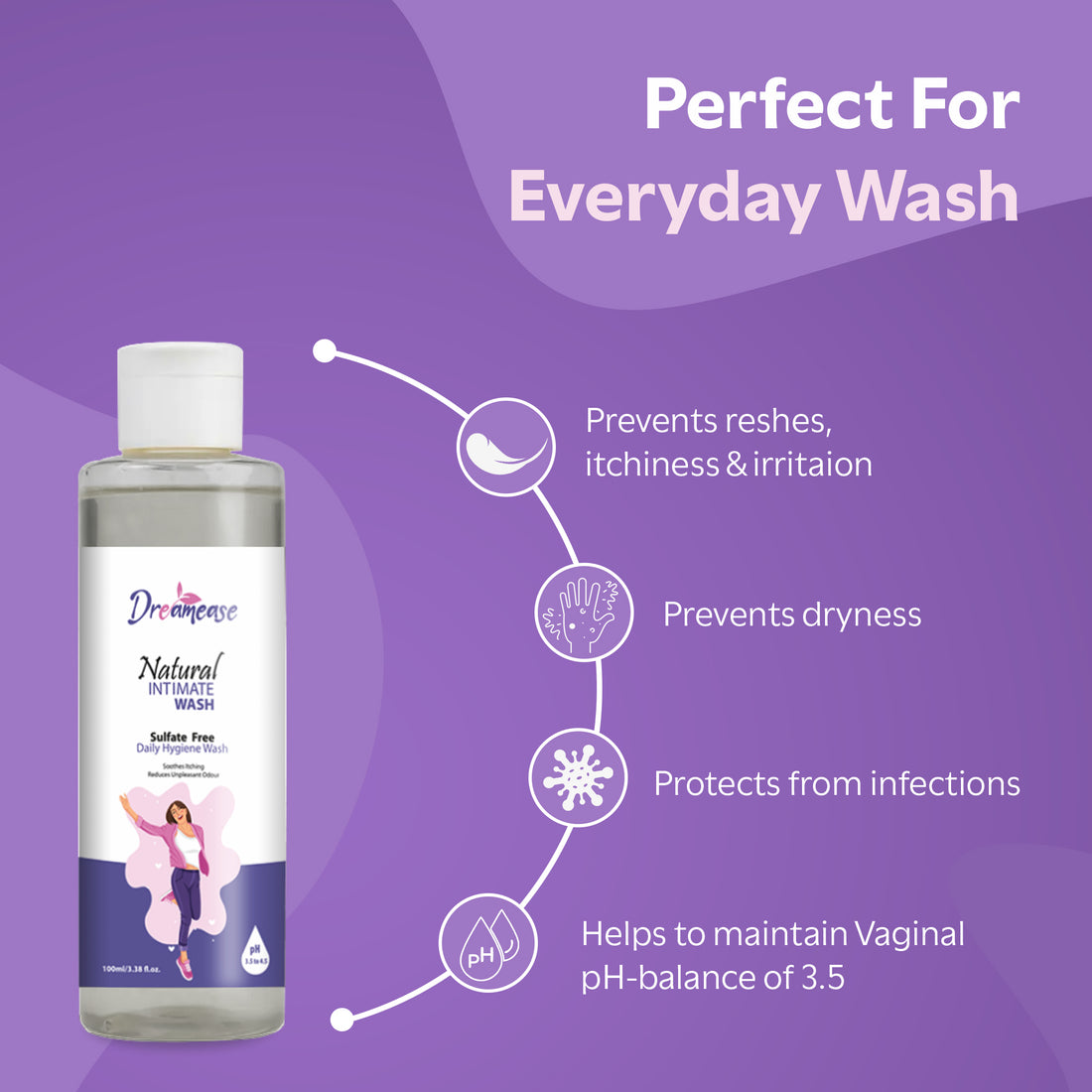 Dreamease Natural Intimate Wash For Women